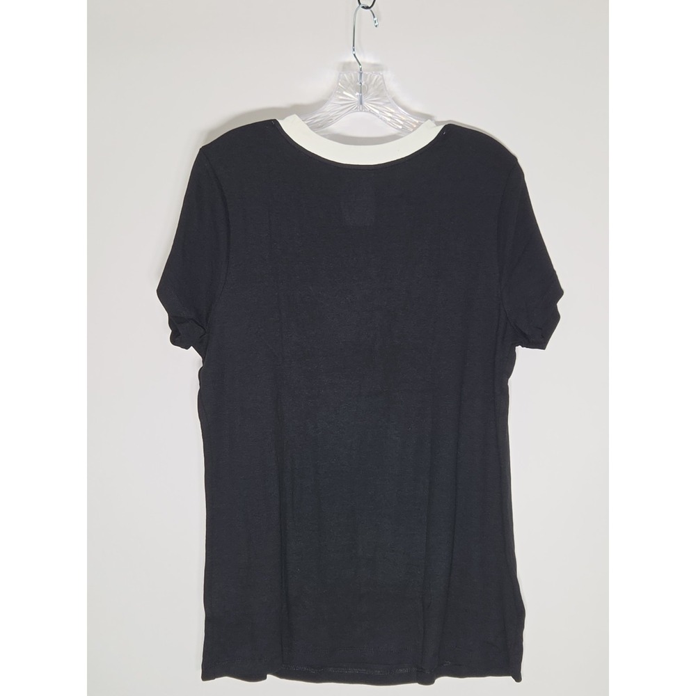 NWT A New Day Women's XXL Black Crew Neck T-Shirt Cotton Blend Modal Tee NWT - Picture 2 of 4
